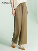 【商场同款】阿菁娜2024夏季新款直筒宽松垂坠感长裤A30X110051 商品缩略图2