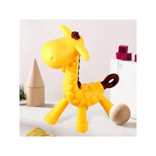 CKBEBE婴儿硅胶牙刷乳牙磨牙器长颈鹿牙胶咬胶咬咬乐带收纳盒 商品图3