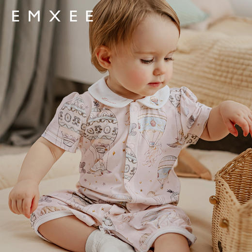 【宝宝服饰】EMXEE嫚熙婴童短袖连身衣 商品图0
