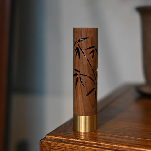 羽诗制造出品 翠竹凝香观山杯铜木熏香器香管礼盒套装 商品图1