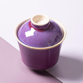 问鼎钧瓷鹅黄华彩盖碗（缺货）