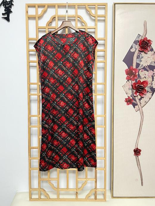 丁摩 真丝裙子桑蚕丝衬衫宽松印花裙子20-153HS-DS399 商品图3