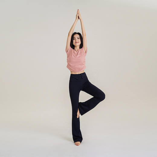 【天丝+羊毛】V领纽扣短袖T 腰部松紧显腰细 羊毛修身短袖上衣 商品图3