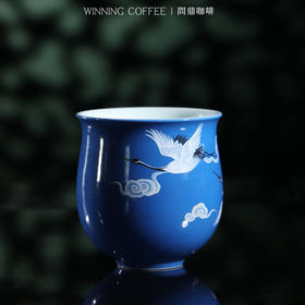 问鼎咖啡中国色咖啡杯蓝色（双鹤) （玉兰）（缺货）