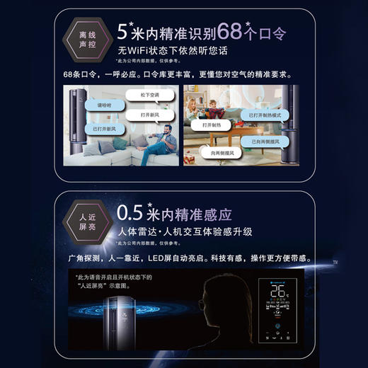 松下空调 新一级能效 3匹驭风者新风空调 圆柱式空调柜机 11米远距送风 除菌自清洁  J27FQ10A 商品图2