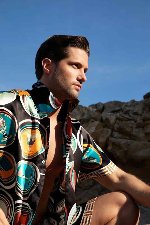 【100%桑蚕丝】SCHIESSER德国舒雅高端铂雅100%桑蚕丝家居套装19mm真丝印花素绉缎99/19888H 商品图1