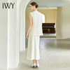IWY/夏季新品米白色无袖西装上衣长裙套装裙轻奢干练女神范职业装CS2004 商品缩略图3