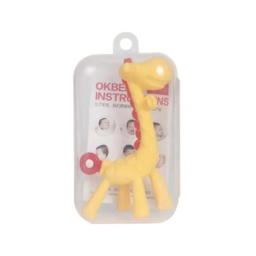 CKBEBE婴儿硅胶牙刷乳牙磨牙器长颈鹿牙胶咬胶咬咬乐带收纳盒 商品图2