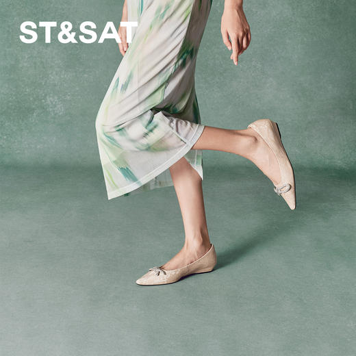 星期六时尚蛇纹尖头坡跟单鞋SSC3111134 商品图2