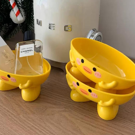 可爱卡通小鸭子肥皂沥水架卫生间杂物收纳架迷你家用桌面置物架 商品图0