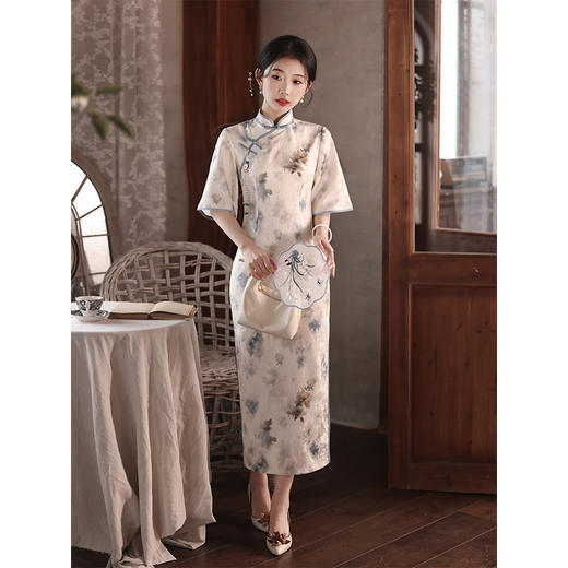 新中式改良年轻款，立体花旗袍连衣裙LSB-2919 商品图0