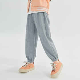 笛莎Deesha 女童裤子2024冬秋甜美简约宽松束脚裤