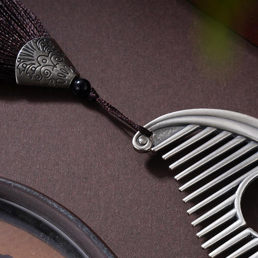 子佩集S999银【美人瞳】梳子【BX0460443】纯银梳子2407 商品图4