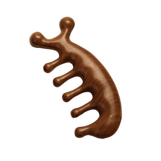 【享受指尖上的“SPA” 缓解一天疲劳】天然养生按摩梳 金丝檀木梳子 按摩 拨筋 厚实耐摔 方便抓握 放松从梳头开始 商品图6