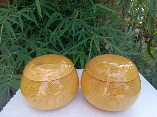 乌龙加大号 全实木 新榧整木围棋罐 围棋盒 商品图8