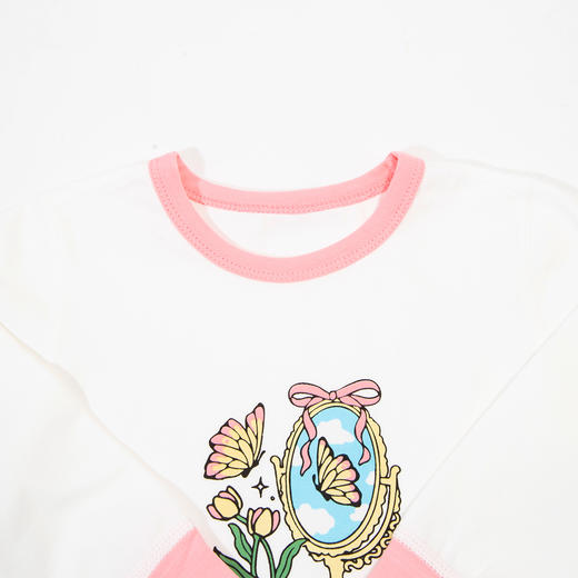 贝贝怡童装女童套头套装秋新款宝宝可爱甜美秋衣秋裤居家服两件套ZB3DT010 商品图6