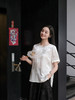 盛唐婧 |真丝冠乐皱简约百搭上衣-白色 商品缩略图2