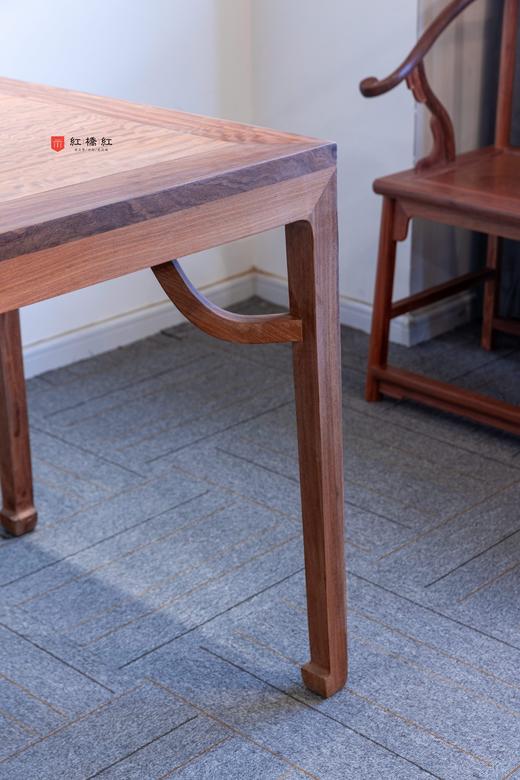 红桥红  家具严选  缅甸花梨（大果紫檀）【158 四面平 马蹄腿霸王枨方桌】 商品图4