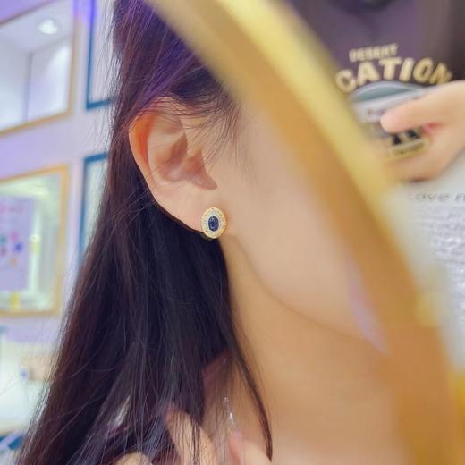 1.345ct 蓝宝石耳钉 商品图8