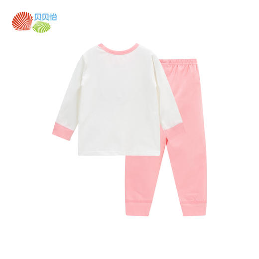 贝贝怡童装女童套头套装秋新款宝宝可爱甜美秋衣秋裤居家服两件套ZB3DT010 商品图5