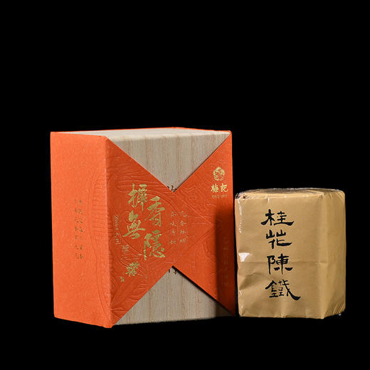 梅记 桂花陈铁小木盒 100g 商品图0