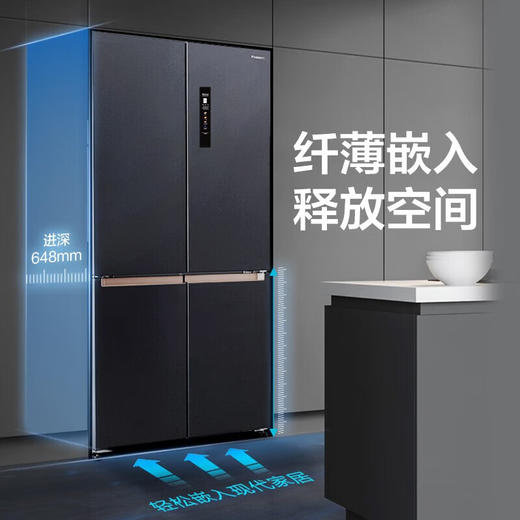 【年底大促  特价机】松下575升十字对开门冰箱 NR-EW58CPA-S 商品图0