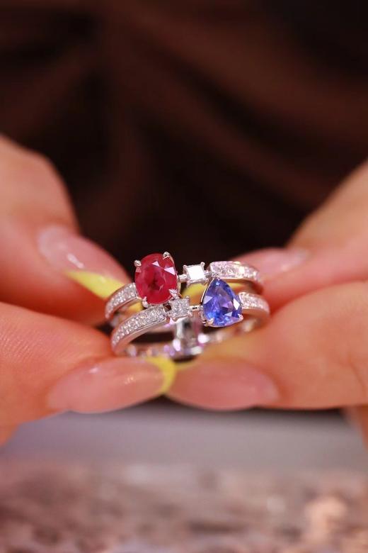 1.43ct 红蓝宝石戒指 商品图1