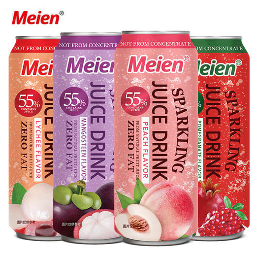 美恩石榴果汁/水蜜桃果汁气泡饮料330ml 碳酸饮料满满的气泡感融合果味浓香 025660/025661 商品图0