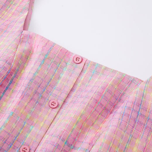 【微胖】IEF/爱依服 夏季韩版别致设计木耳边泡泡袖大码上下套裙DP33171 商品图2