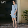 IWY/时尚工作服假两件显瘦荷叶边西装连衣裙中袖职业装ol修身Q929-L 商品缩略图2