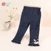贝贝怡【花边脚口】秋季新款女童仿牛仔长裤舒适百搭休闲裤中小童直筒裤ZB3DK017 商品缩略图2