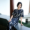 【桑蚕丝印花连衣裙】24年春夏新品女士中长款印花真丝连衣裙 商品缩略图2
