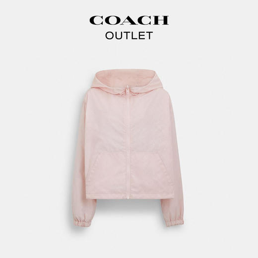 【自营】coach/蔻驰  奥莱女士双面爱心图案户外夹克轻薄设计感粉色 CT701 PIN 商品图6