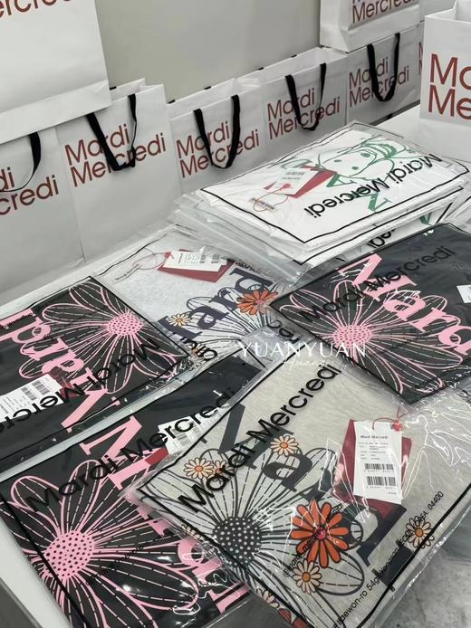 韩国MardiMercredi短袖小雏菊腊肠狗金高银同款T恤潮百搭上衣 商品图0