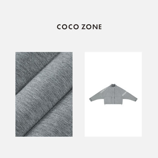 COCO ZONE高级感立领空气层外套双头拉链抽绳下摆24C10183 商品图2