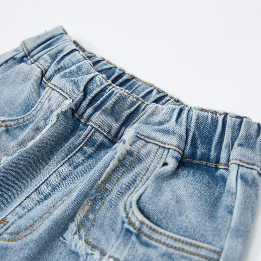 笛莎Deesha 童装女童长裤2024秋季新款微喇牛仔裤 商品图3