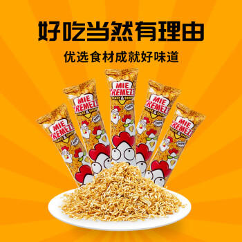 MIE KREMEZZ印尼小鸡碎碎干脆面炒面味216g（18g*12条） 进口干脆面休闲零食 商品图0