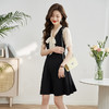气质修身显瘦法式，别致短袖假两件连衣裙HR-CPYY2327 商品缩略图3