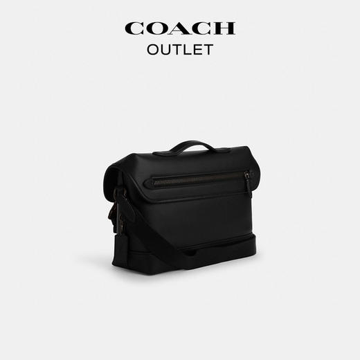 【自营】coach/蔻驰  奥莱男士LEAGUE骑行手袋单肩斜挎通勤黑色 CU368 JIBLK 商品图2