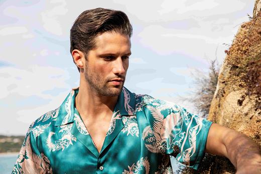 【100%桑蚕丝】SCHIESSER德国舒雅高端铂雅100%桑蚕丝家居套装19mm真丝印花素绉缎 99/19905H 商品图2