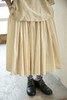 apuntob ​褶皱米黄色棉质半身裙 商品缩略图0