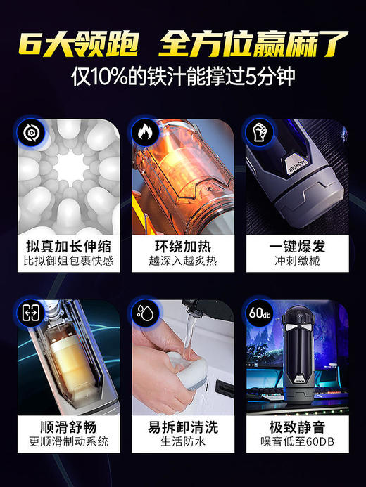 【全自动飞机杯！！】杰士邦暴风姬全自动伸缩加温飞机杯 商品图1