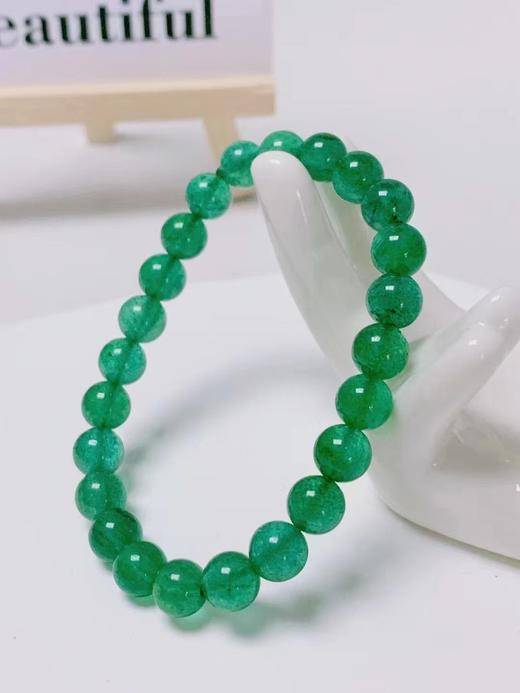 【积分兑换】天然绿草莓晶手串 翠绿色 轻奢 商品图0