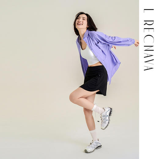 休闲A字包臀裙 带安全裤 侧拉链口袋网球裙 下摆弧度显腿长 商品图9