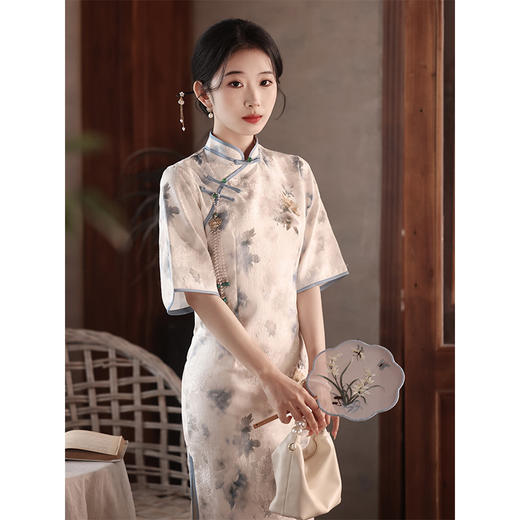 新中式改良年轻款，立体花旗袍连衣裙LSB-2919 商品图2