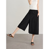 【专属特价】熙世界工装风围裹式休闲裤裙2025夏季新款黑色显瘦宽松阔腿裙裤 商品缩略图1
