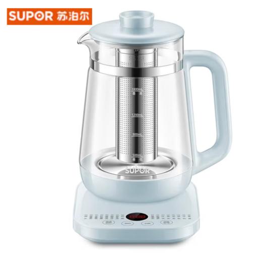 苏泊尔（510494）（SUPOR）养生壶1.8L大容量316L不锈钢多段调温24小时预约烧水壶煮茶壶玻璃电茶壶 SW-18Y10 商品图0