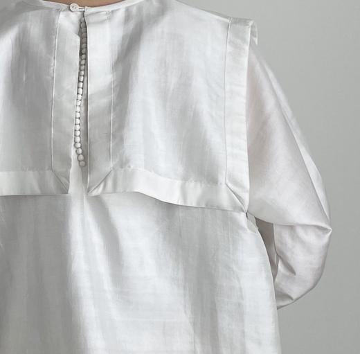 BUNON 真丝海军领长袖衬衫上衣 商品图11