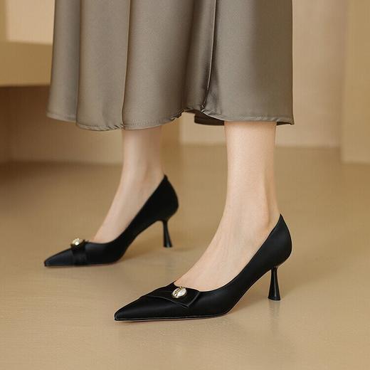 【预售5天】法式细跟高跟鞋，浅口气质百搭杏色尖头职业单鞋XYZP&916-3 商品图3