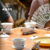 【鹤鸣盖碗茶杯】成都手作盖碗茶杯250ml 成都人民公园鹤鸣茶社同款盖碗茶杯 纯手工陶瓷三才茶碗单个 大号泡茶杯功夫茶具 商品缩略图3